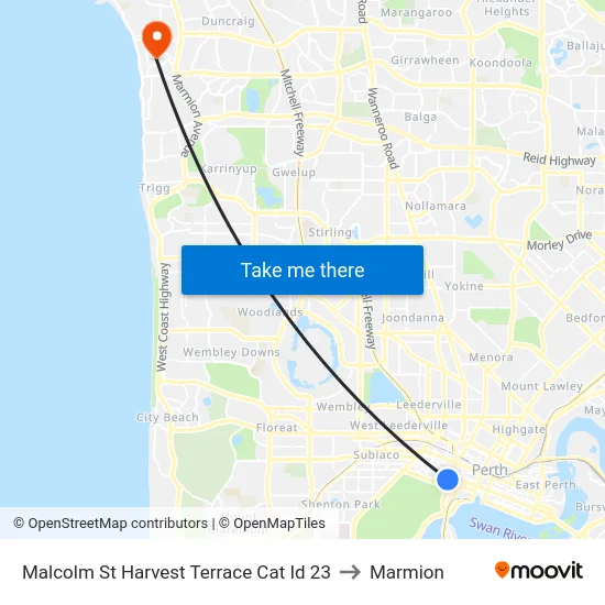 Malcolm St Harvest Terrace Cat Id 23 to Marmion map