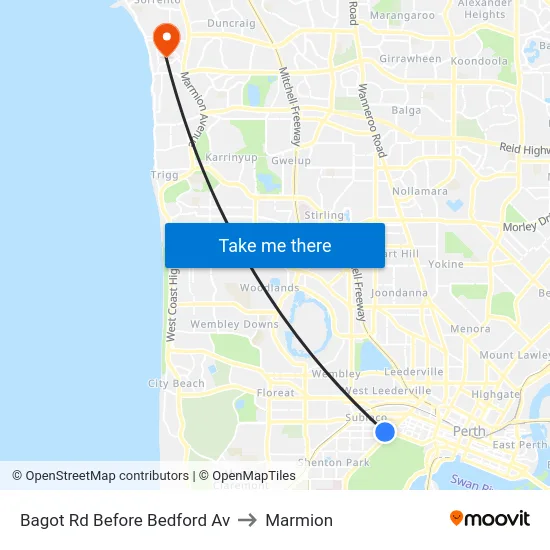 Bagot Rd Before Bedford Av to Marmion map