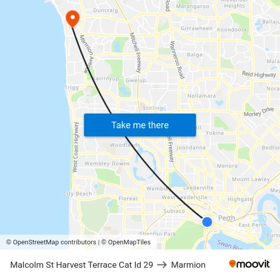 Malcolm St Harvest Terrace Cat Id 29 to Marmion map