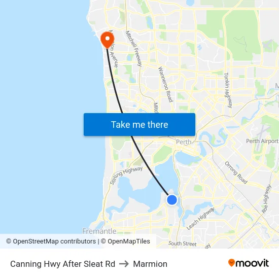 Canning Hwy After Sleat Rd to Marmion map