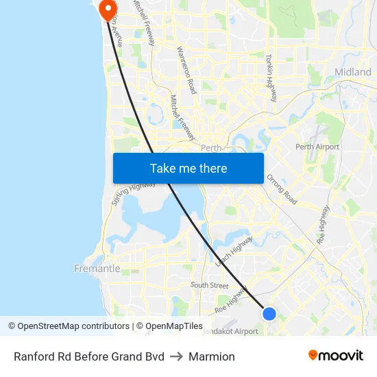 Ranford Rd Before Grand Bvd to Marmion map