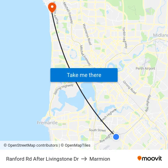 Ranford Rd After Livingstone Dr to Marmion map
