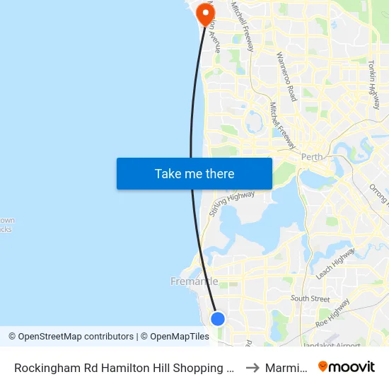 Rockingham Rd Hamilton Hill Shopping Ctr to Marmion map