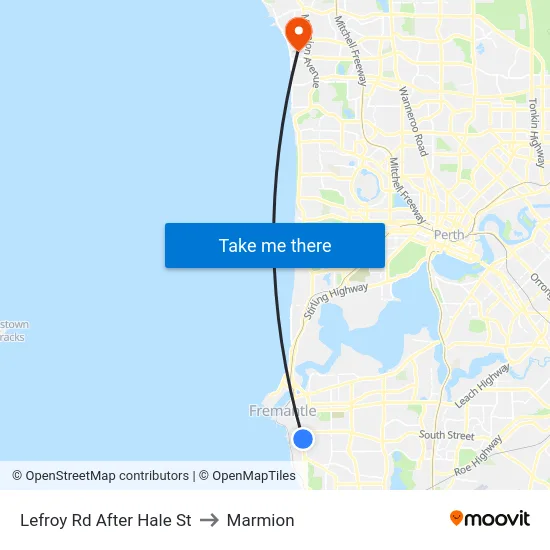 Lefroy Rd After Hale St to Marmion map