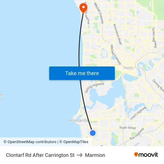 Clontarf Rd After Carrington St to Marmion map