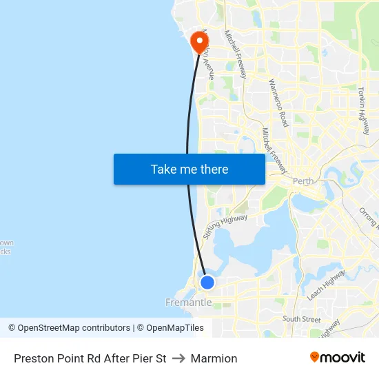 Preston Point Rd After Pier St to Marmion map