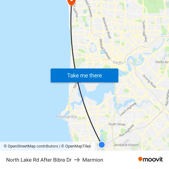 North Lake Rd After Bibra Dr to Marmion map