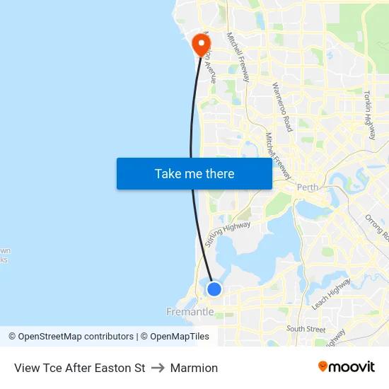 View Tce After Easton St to Marmion map