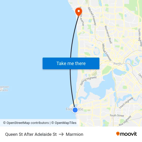 Queen St After Adelaide St to Marmion map