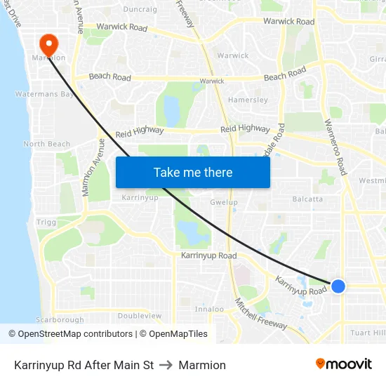Karrinyup Rd After Main St to Marmion map