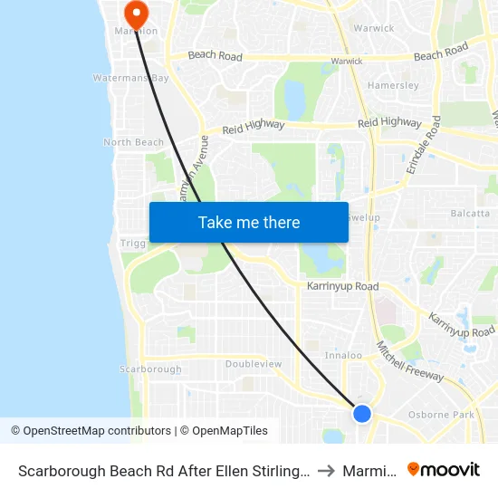 Scarborough Beach Rd After Ellen Stirling Bvd to Marmion map