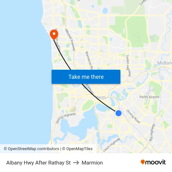 Albany Hwy After Rathay St to Marmion map