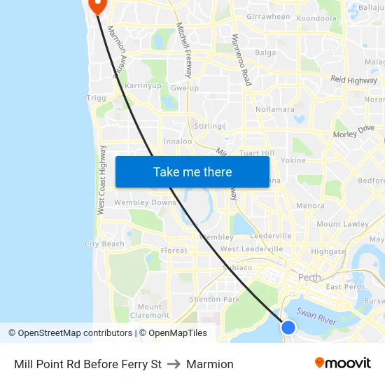 Mill Point Rd Before Ferry St to Marmion map