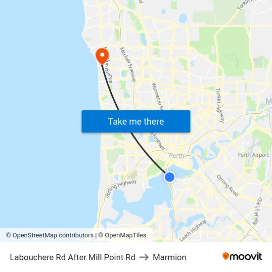 Labouchere Rd After Mill Point Rd to Marmion map