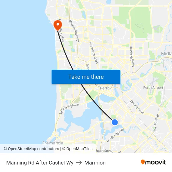 Manning Rd After Cashel Wy to Marmion map