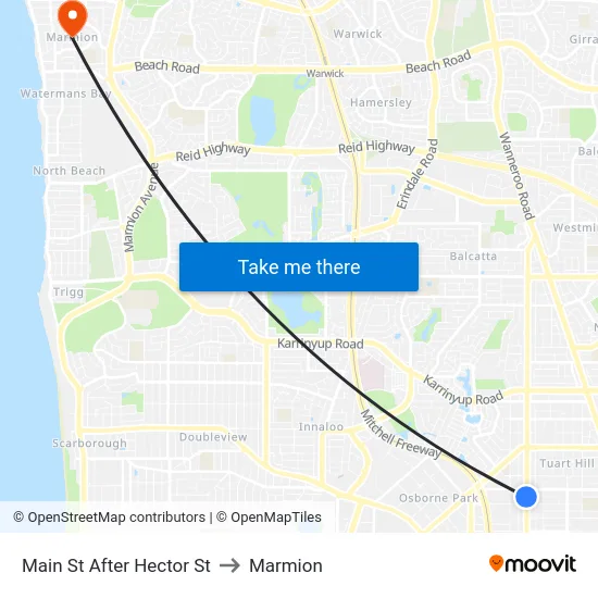 Main St After Hector St to Marmion map