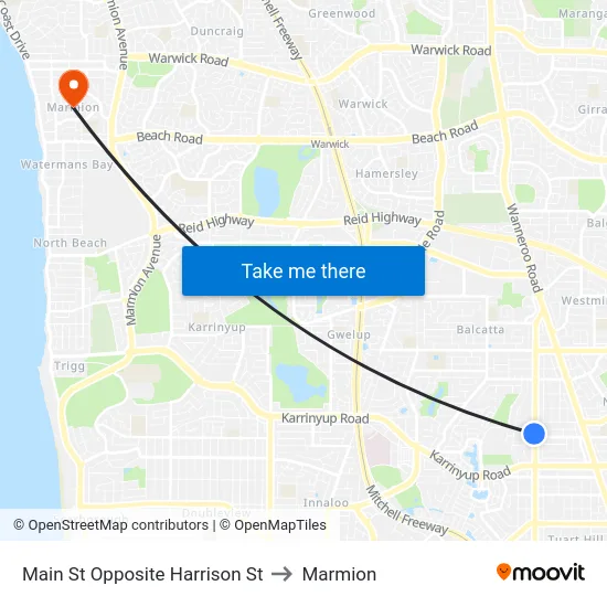 Main St Opposite Harrison St to Marmion map