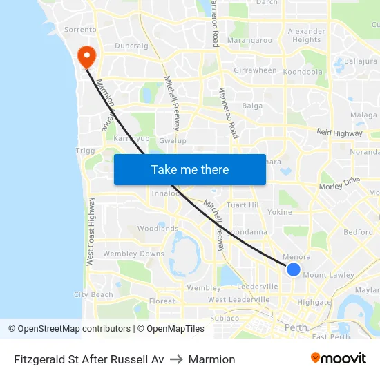 Fitzgerald St After Russell Av to Marmion map