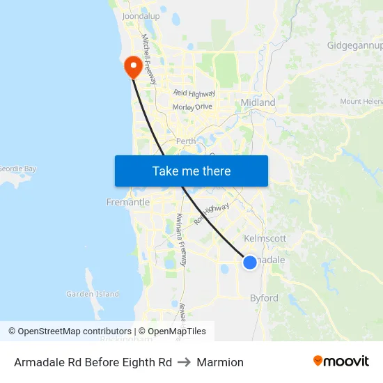 Armadale Rd Before Eighth Rd to Marmion map