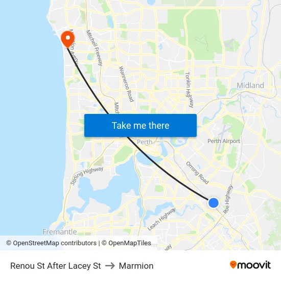 Renou St After Lacey St to Marmion map