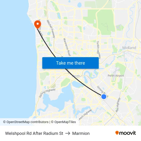 Welshpool Rd After Radium St to Marmion map