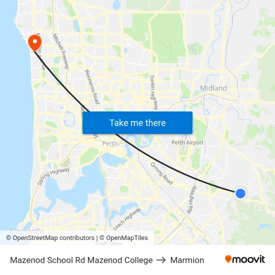 Mazenod School Rd Mazenod College to Marmion map