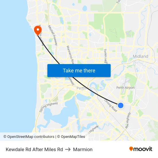 Kewdale Rd After Miles Rd to Marmion map