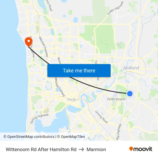 Wittenoom Rd After Hamilton Rd to Marmion map
