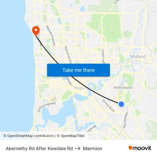 Abernethy Rd After Kewdale Rd to Marmion map