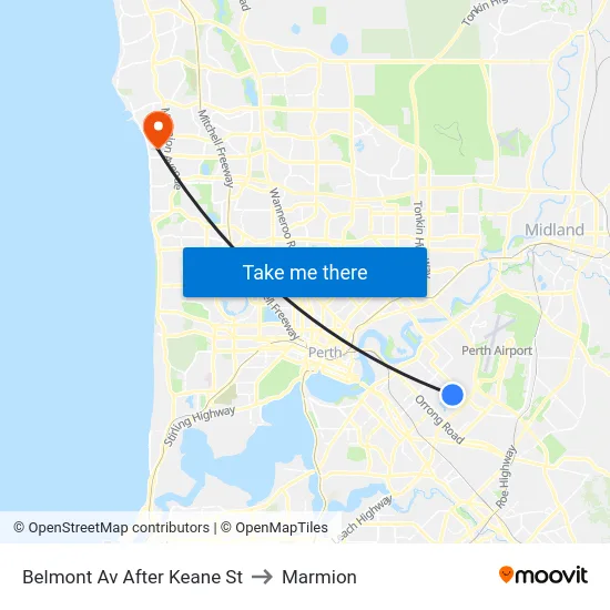 Belmont Av After Keane St to Marmion map