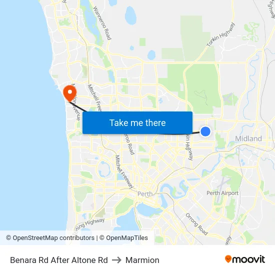 Benara Rd After Altone Rd to Marmion map