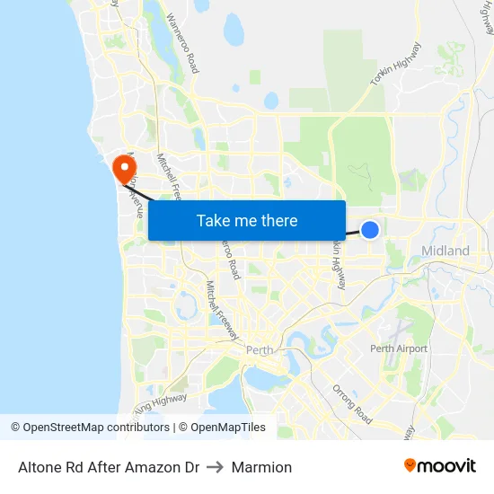 Altone Rd After Amazon Dr to Marmion map