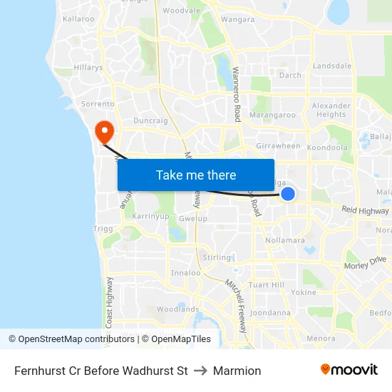 Fernhurst Cr Before Wadhurst St to Marmion map