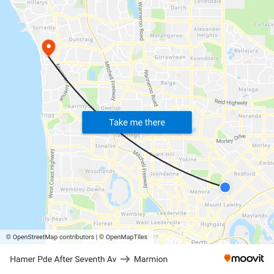 Hamer Pde After Seventh Av to Marmion map