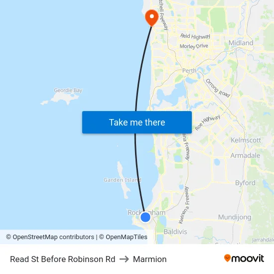 Read St Before Robinson Rd to Marmion map
