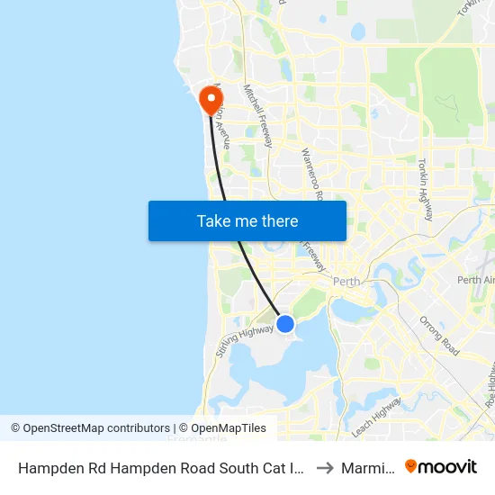 Hampden Rd Hampden Road South Cat Id 128 to Marmion map