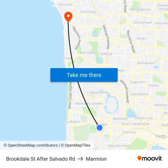 Brookdale St After Salvado Rd to Marmion map