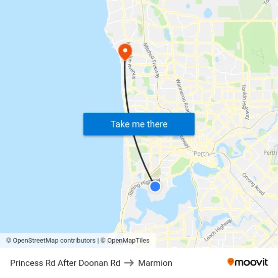 Princess Rd After Doonan Rd to Marmion map
