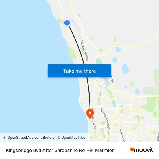 Kingsbridge Bvd After Shropshire Rd to Marmion map