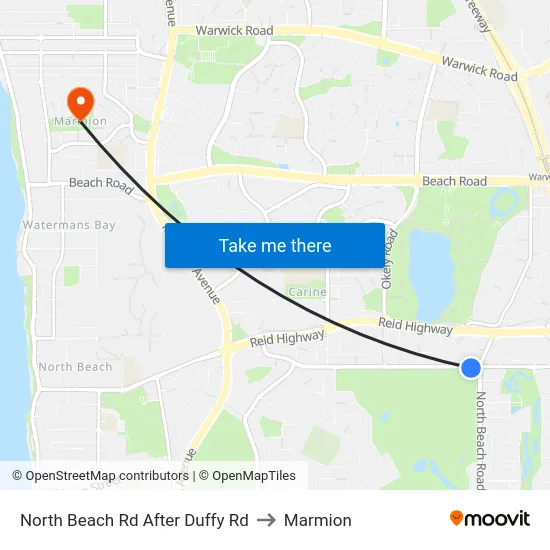 North Beach Rd After Duffy Rd to Marmion map