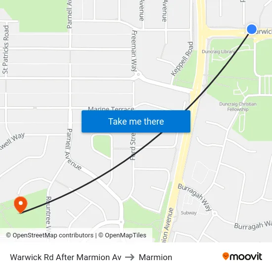Warwick Rd After Marmion Av to Marmion map