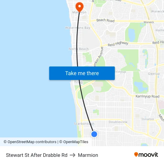 Stewart St After Drabble Rd to Marmion map