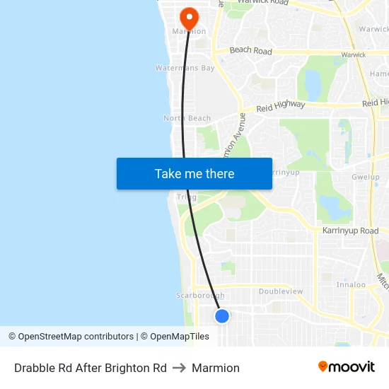 Drabble Rd After Brighton Rd to Marmion map