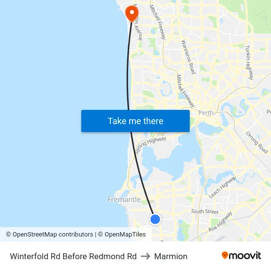 Winterfold Rd Before Redmond Rd to Marmion map