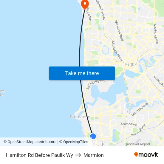 Hamilton Rd Before Paulik Wy to Marmion map