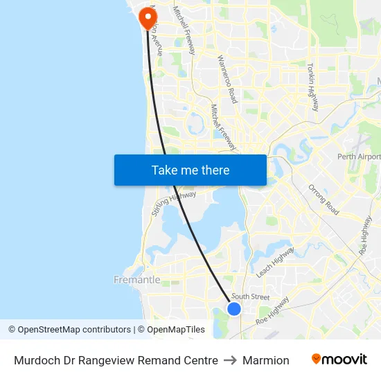 Murdoch Dr Rangeview Remand Centre to Marmion map