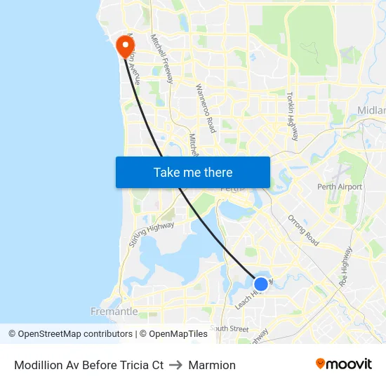 Modillion Av Before Tricia Ct to Marmion map