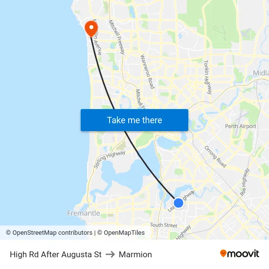 High Rd After Augusta St to Marmion map