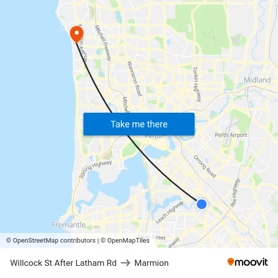 Willcock St After Latham Rd to Marmion map