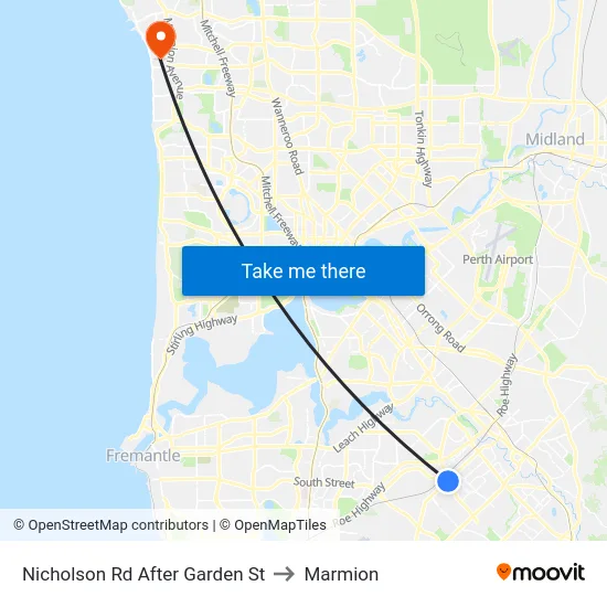 Nicholson Rd After Garden St to Marmion map